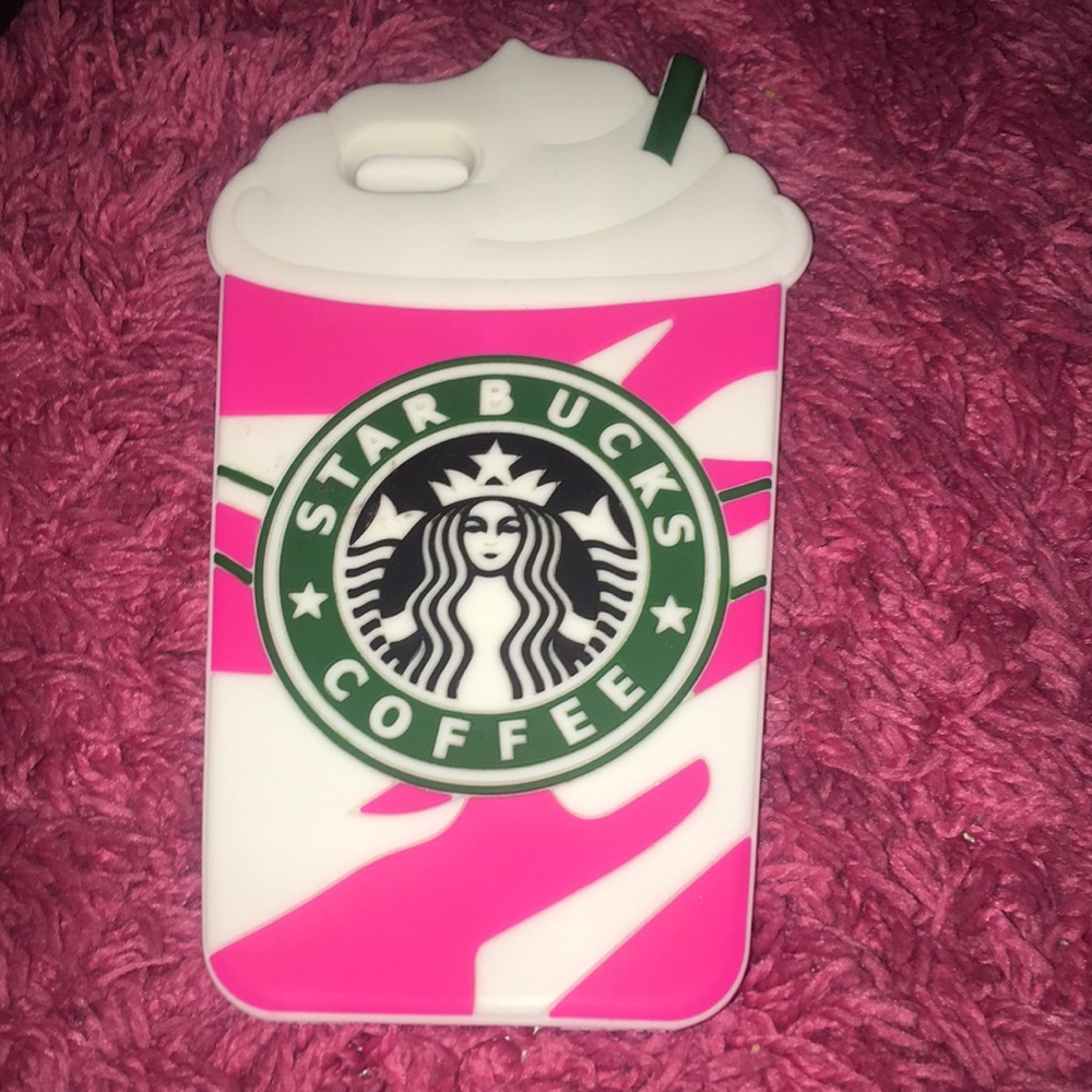 Starbucks pink dink apple phone case